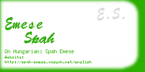 emese spah business card